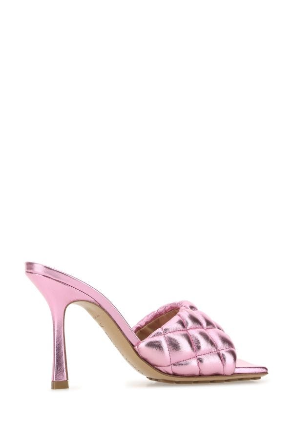 Bottega Veneta Woman Pink Nappa Leather Padded Sandals
