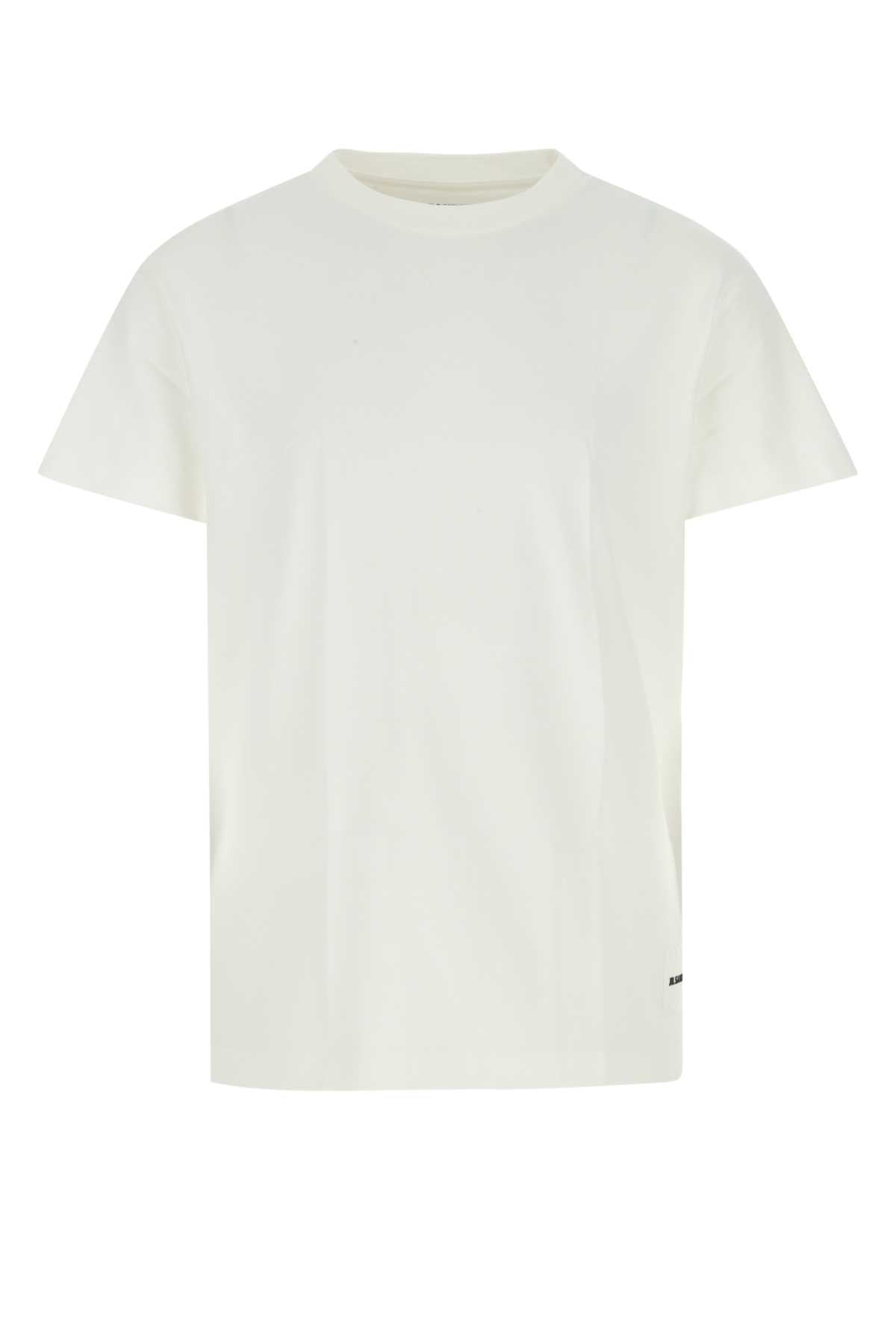 Jil Sander Men White Cotton T-Shirt Set JIL SANDER