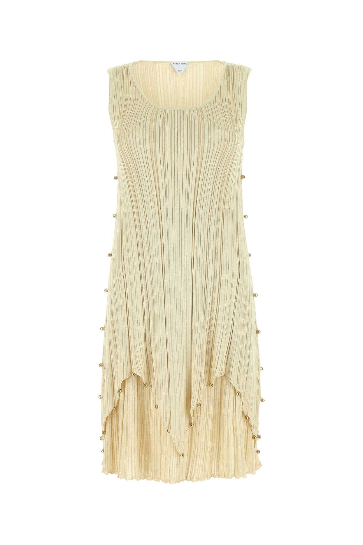 Bottega Veneta Women Gold Polyester Blend Dress BOTTEGA VENETA
