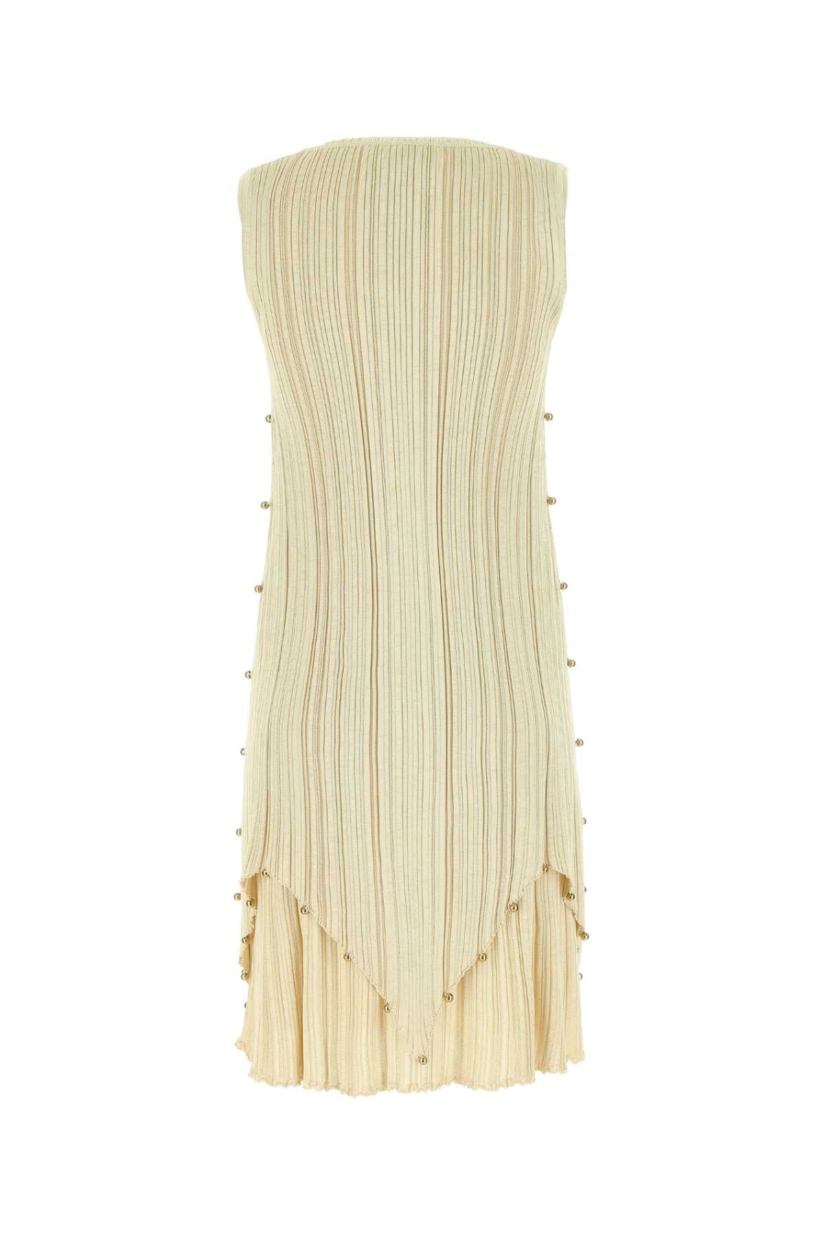 Bottega Veneta Women Gold Polyester Blend Dress BOTTEGA VENETA