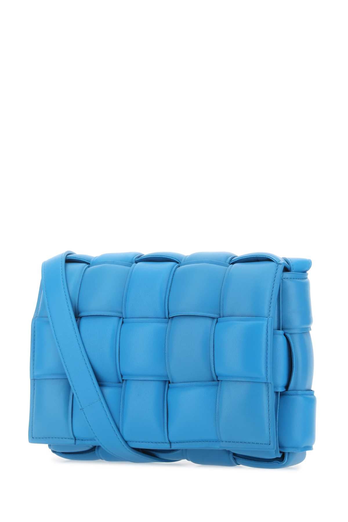 Bottega Veneta Women Turquoise Nappa Leather Small Padded Cassette Crossbody Bag BOTTEGA VENETA