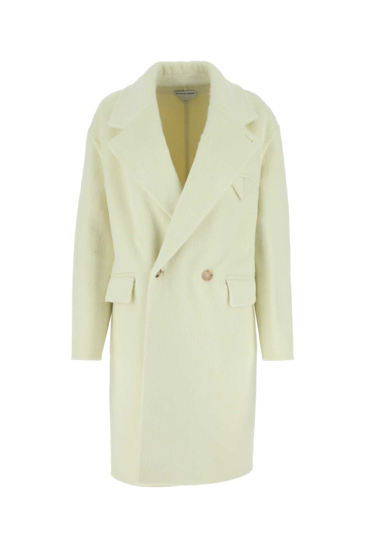 Bottega Veneta Women Ivory Wool Blend Coat BOTTEGA VENETA