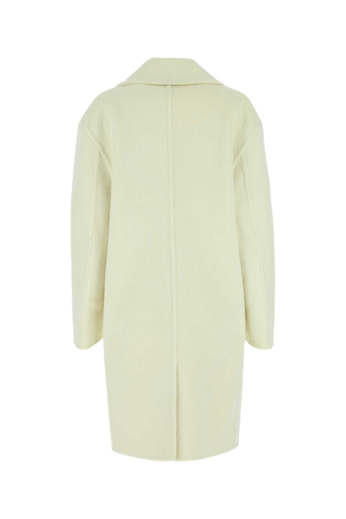 Bottega Veneta Women Ivory Wool Blend Coat BOTTEGA VENETA