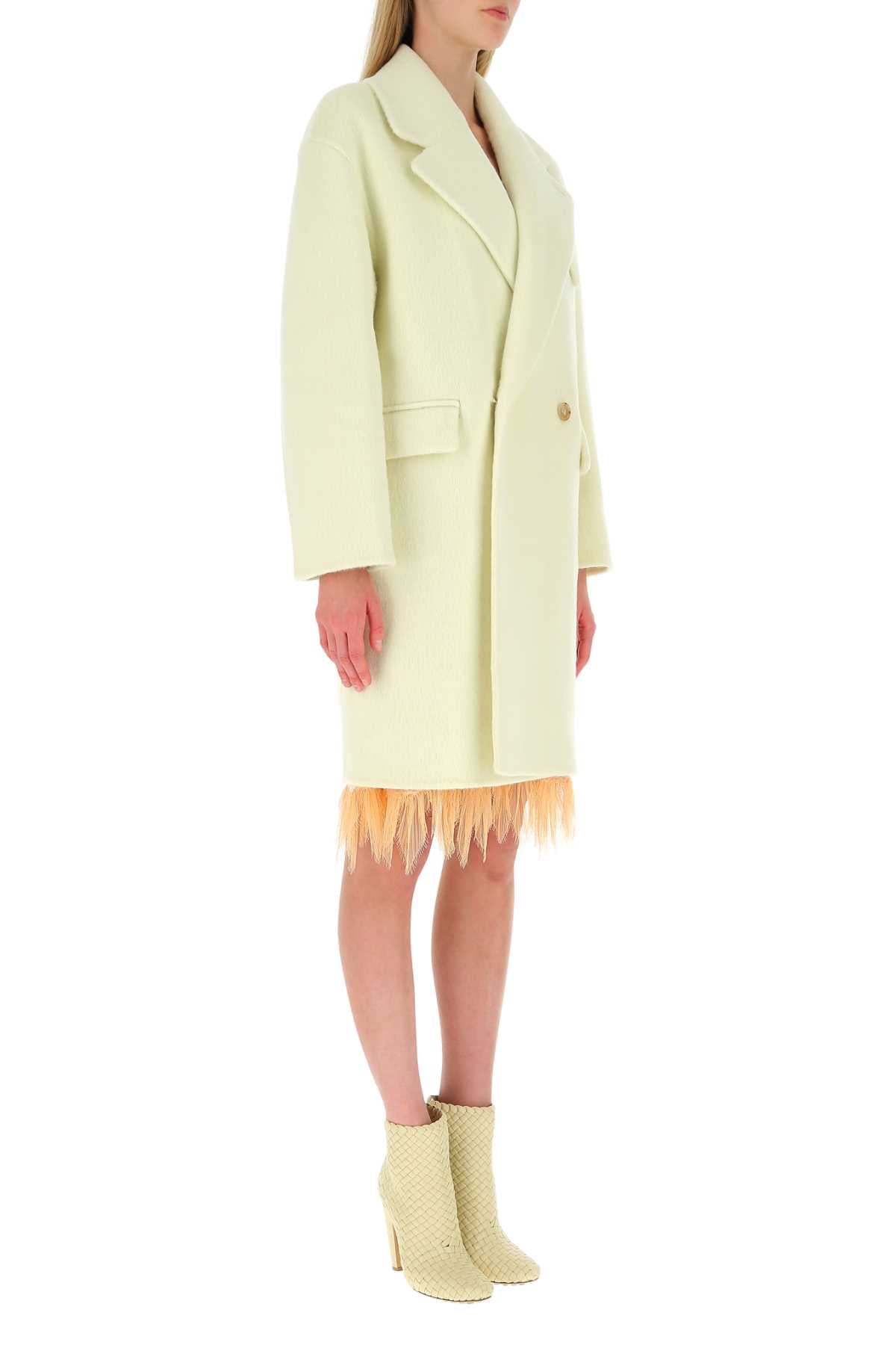 Bottega Veneta Women Ivory Wool Blend Coat BOTTEGA VENETA