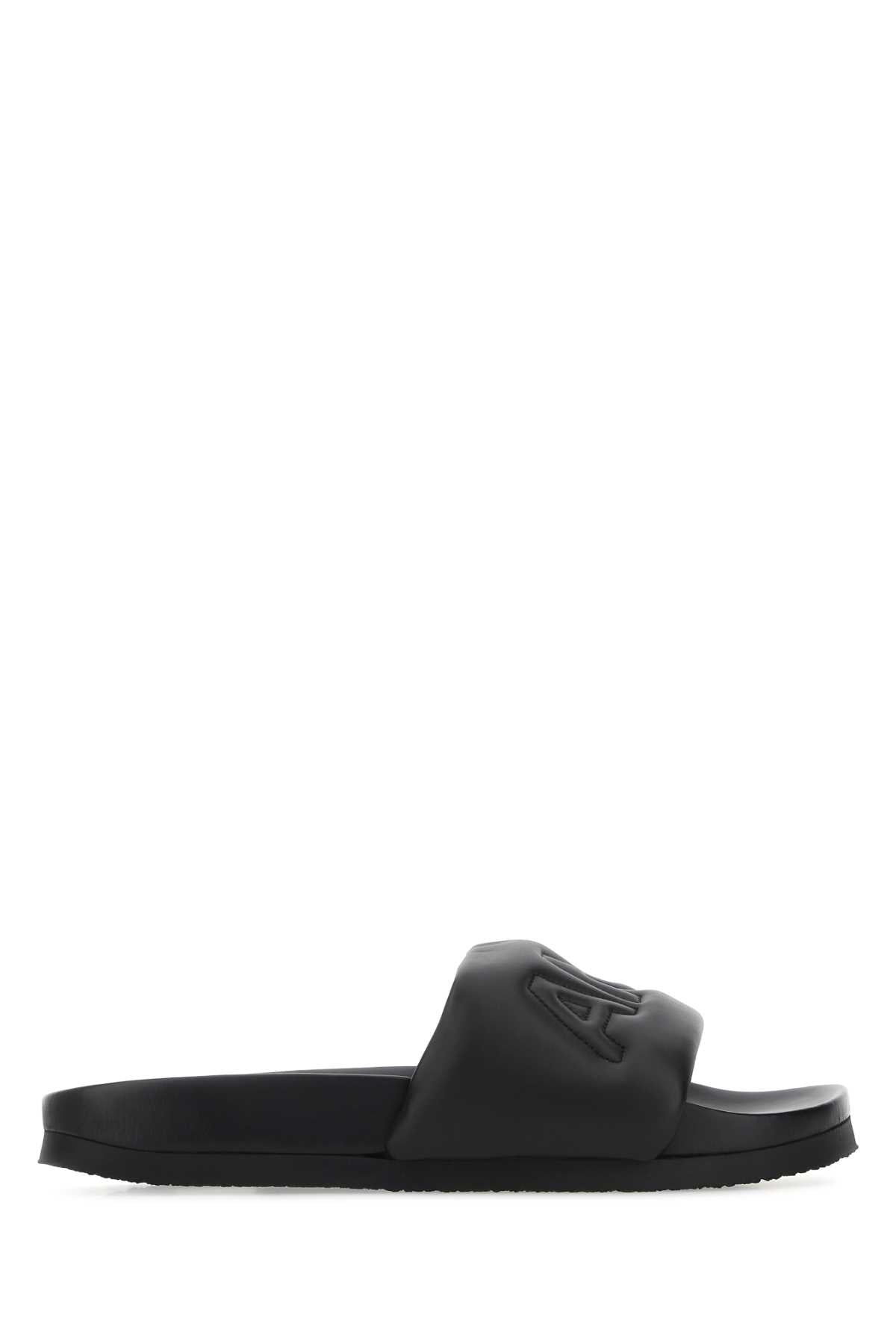 Ambush Men Black Leather Slippers