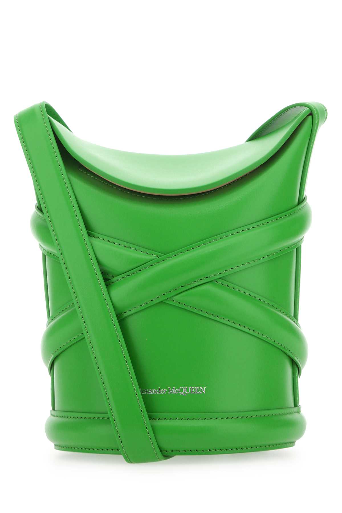 Alexander Mcqueen Women Grass Green The Curve Bucket Hat ALEXANDER MCQUEEN