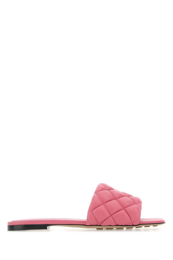 Bottega Veneta Woman Pink Nappa Leather Padded Slippers