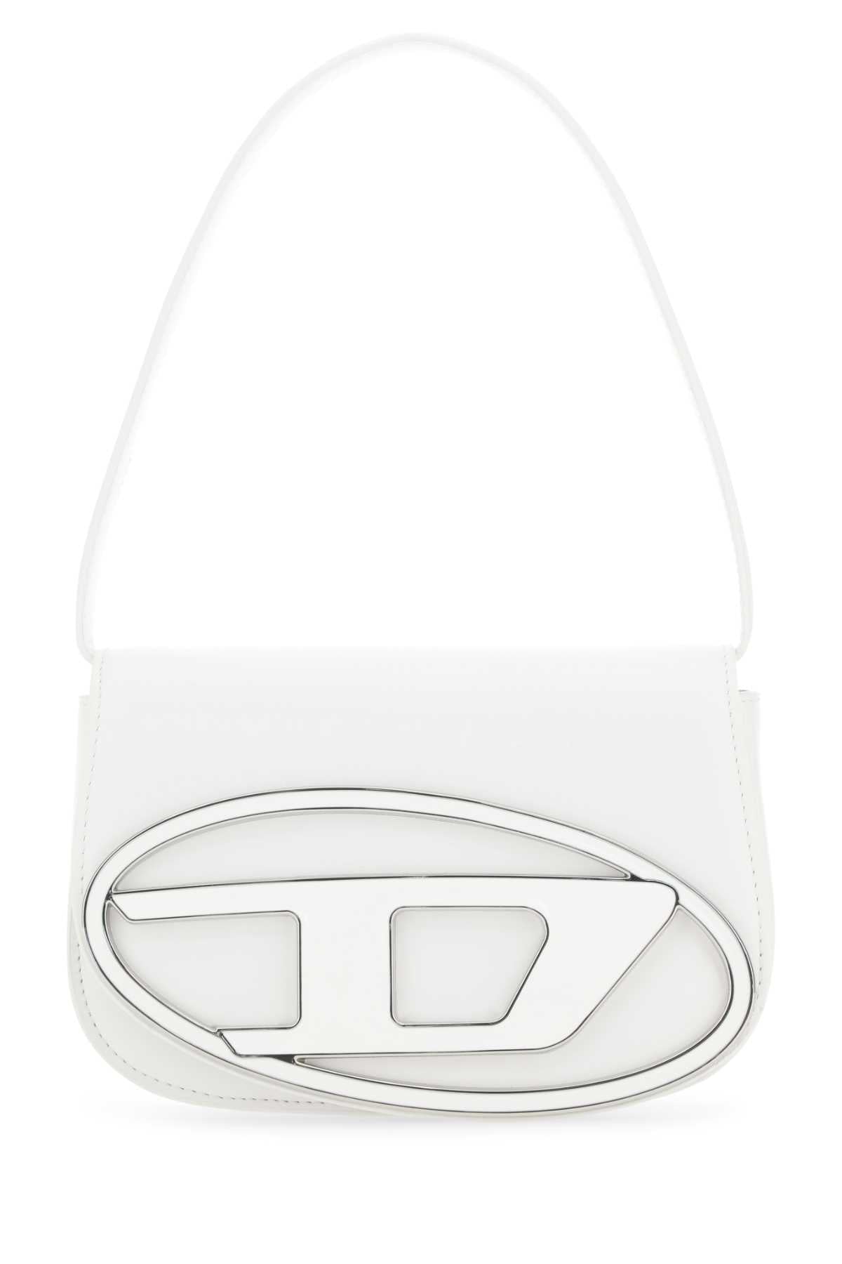 Diesel Women White Leather 1Dr Shoulder Bag DIESEL