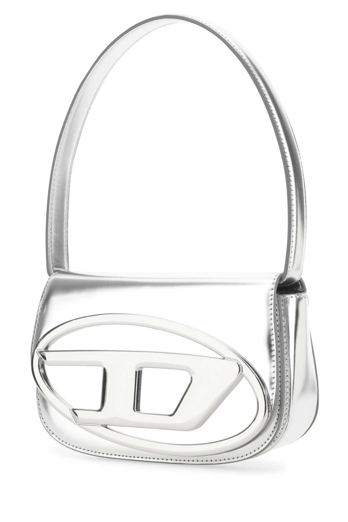 Diesel Women Silver Leather 1Dr Shoulder Bag DIESEL