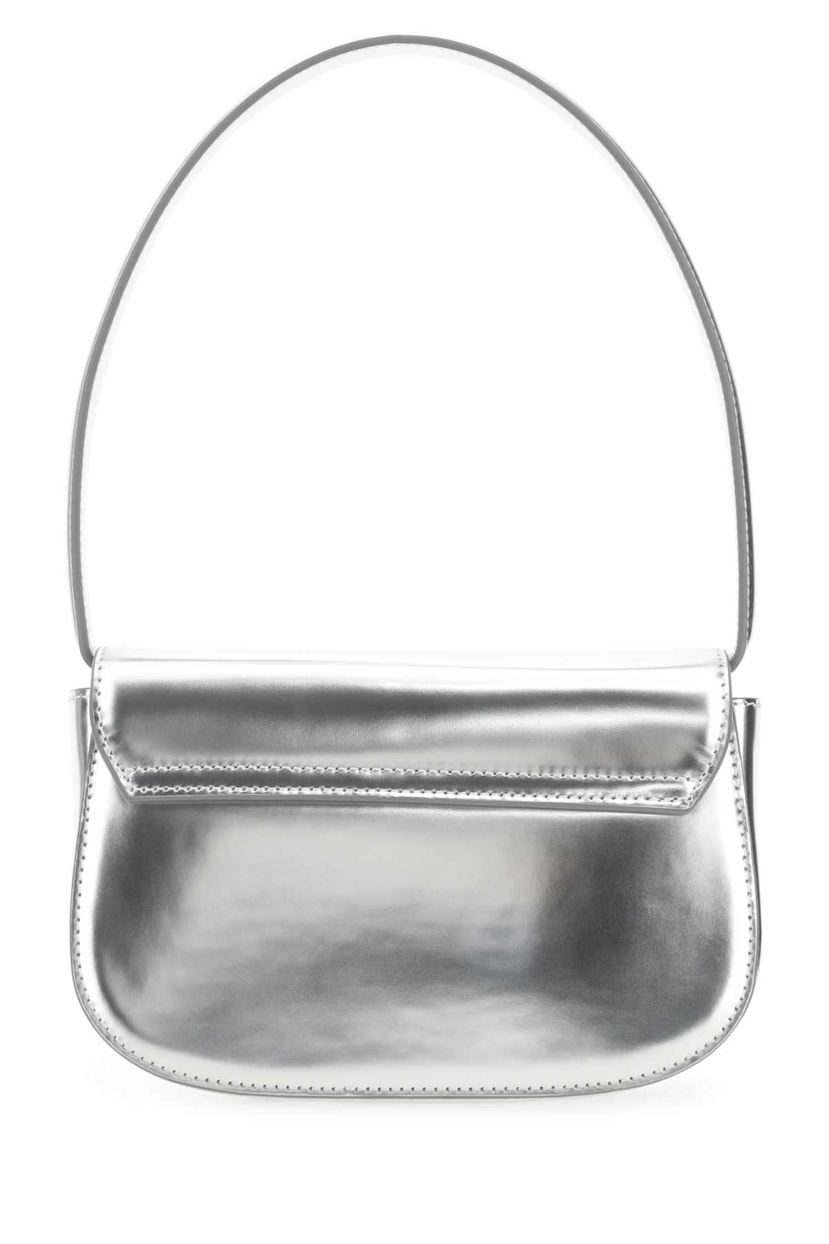 Diesel Women Silver Leather 1Dr Shoulder Bag DIESEL
