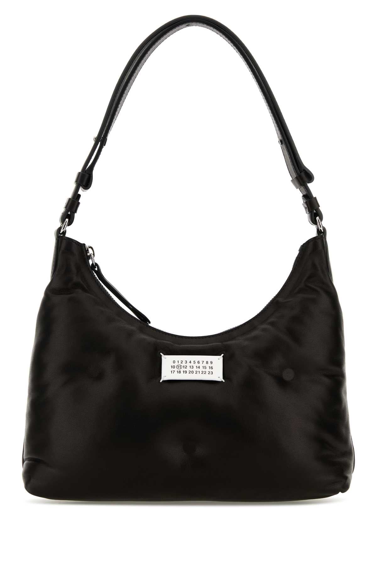 Maison Margiela Women Black Nappa Leather Small Glam Slam Hobo Shoulder Bag MAISON MARGIELA