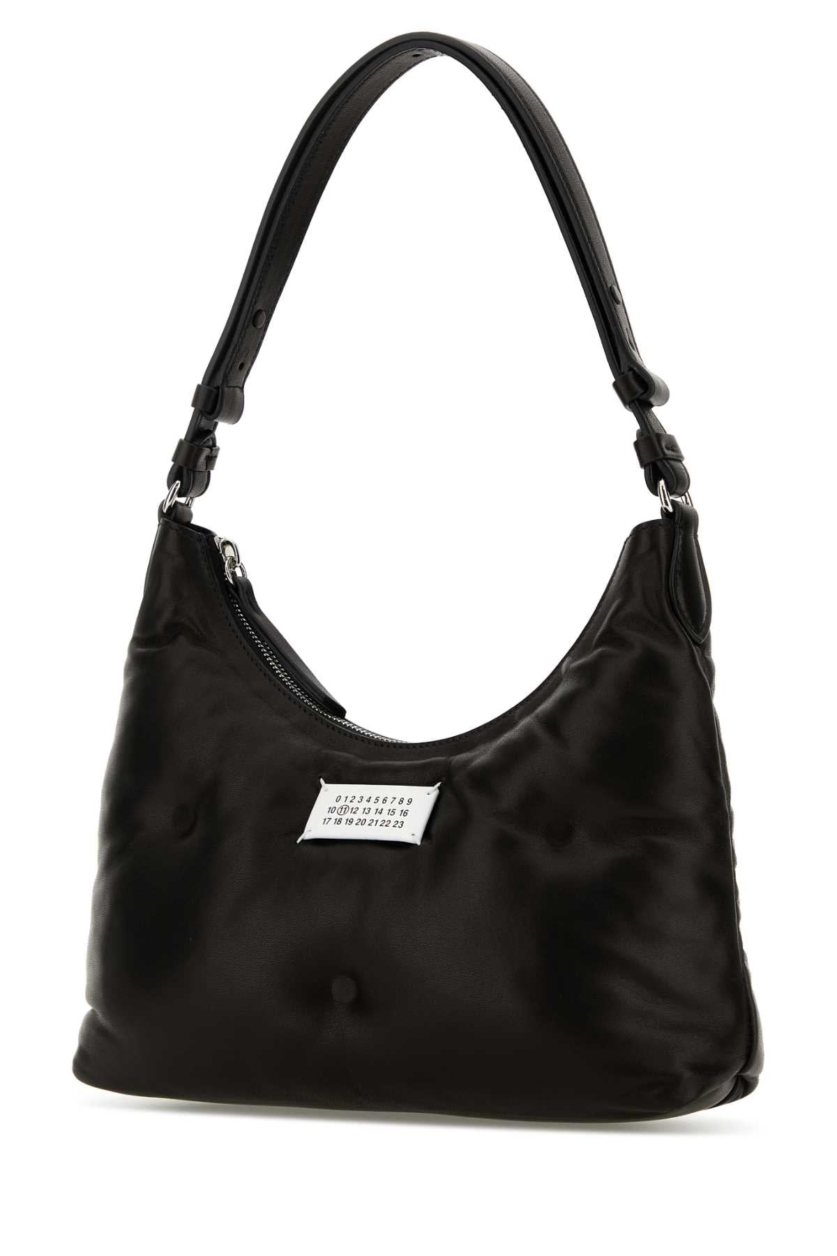 Maison Margiela Women Black Nappa Leather Small Glam Slam Hobo Shoulder Bag MAISON MARGIELA