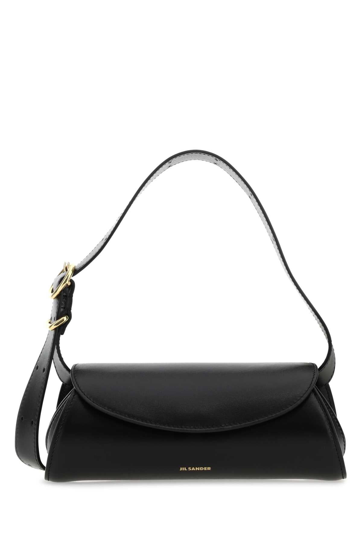 Jil Sander Women Black Leather Small Cannolo Shoulder Bag JIL SANDER