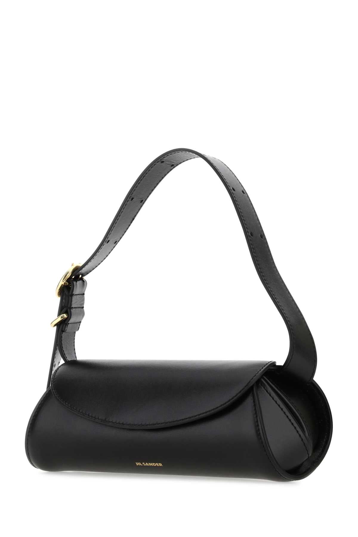 Jil Sander Women Black Leather Small Cannolo Shoulder Bag JIL SANDER