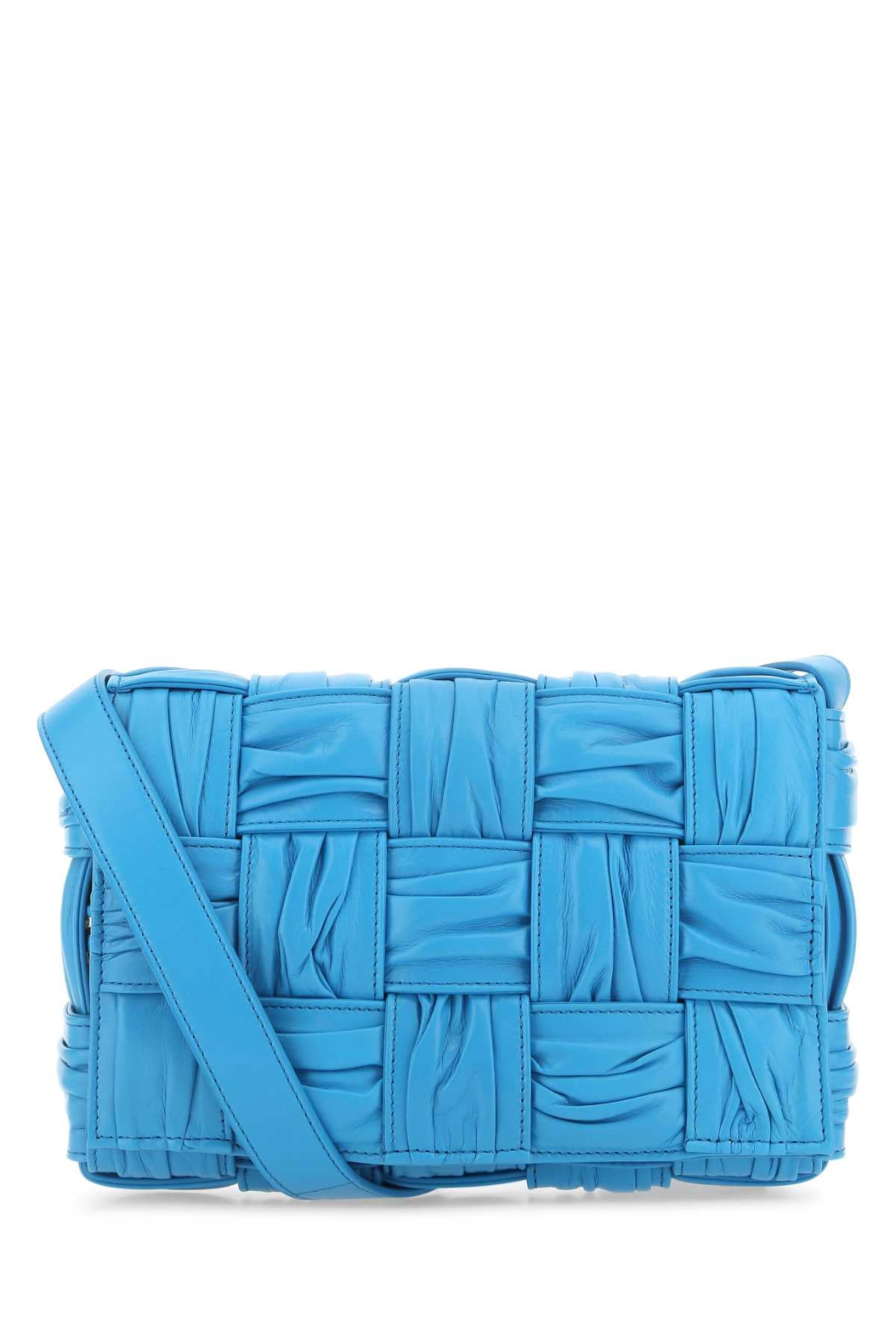 Bottega Veneta Women Turquoise Leather Cassette Crossbody Bag BOTTEGA VENETA