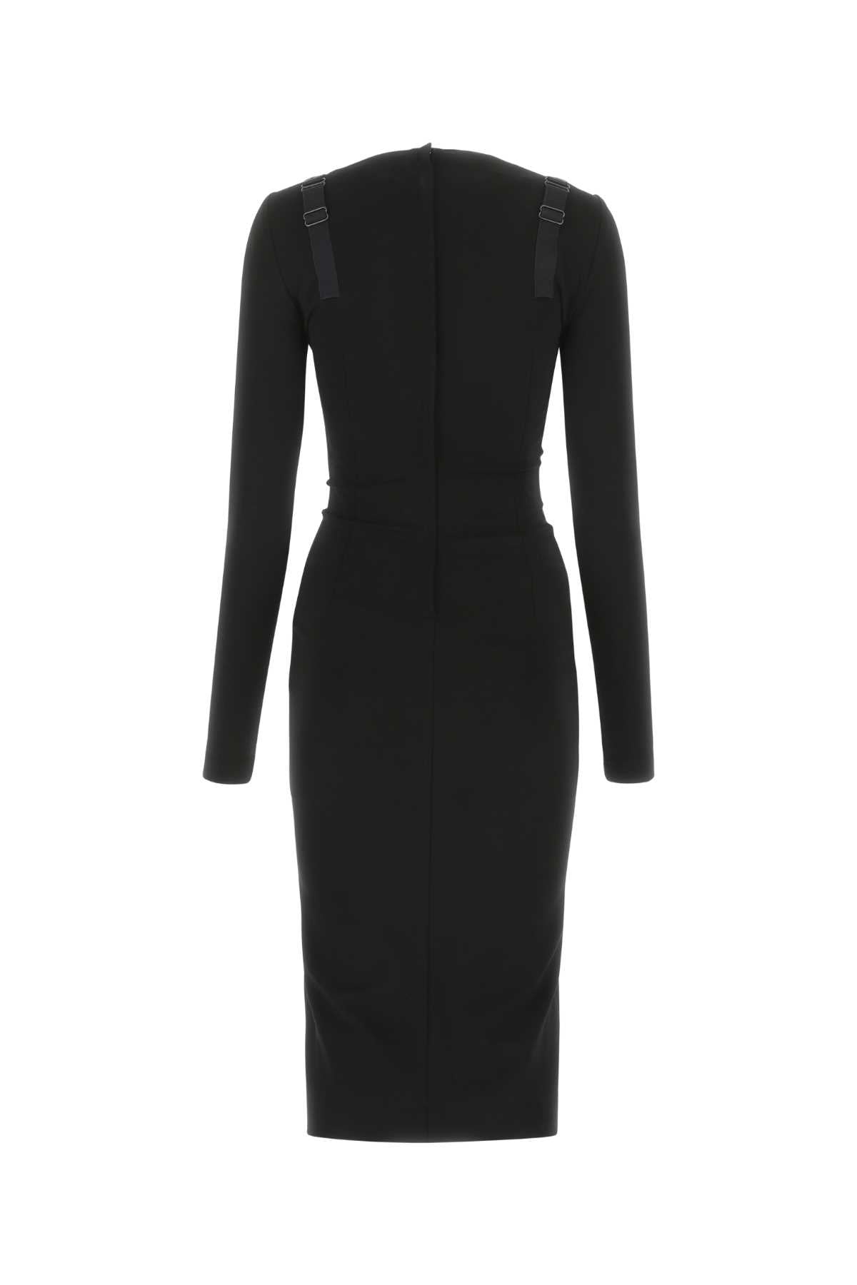 Dolce & Gabbana Women Black Stretch Viscose Blend Dress DOLCE & GABBANA