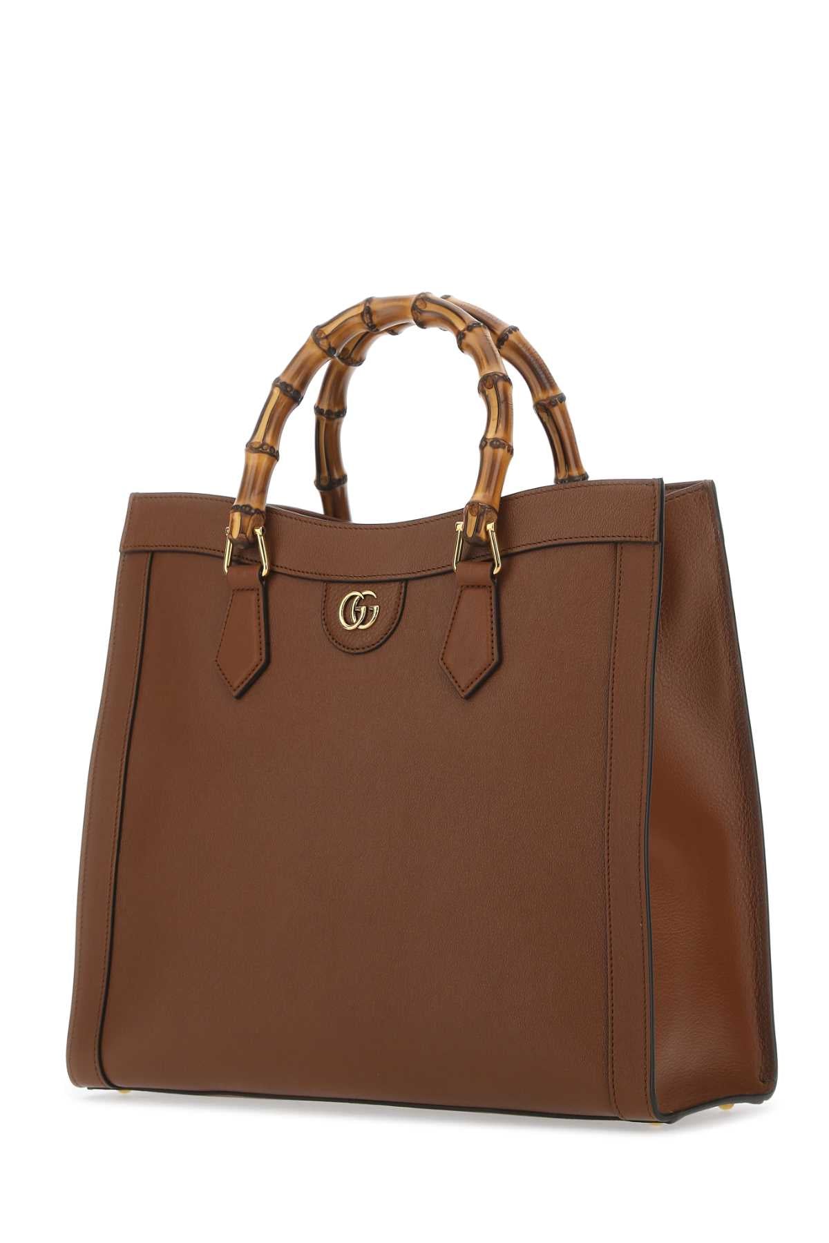 Gucci Women Brown Leather Medium Diana Shopping Bag GUCCI