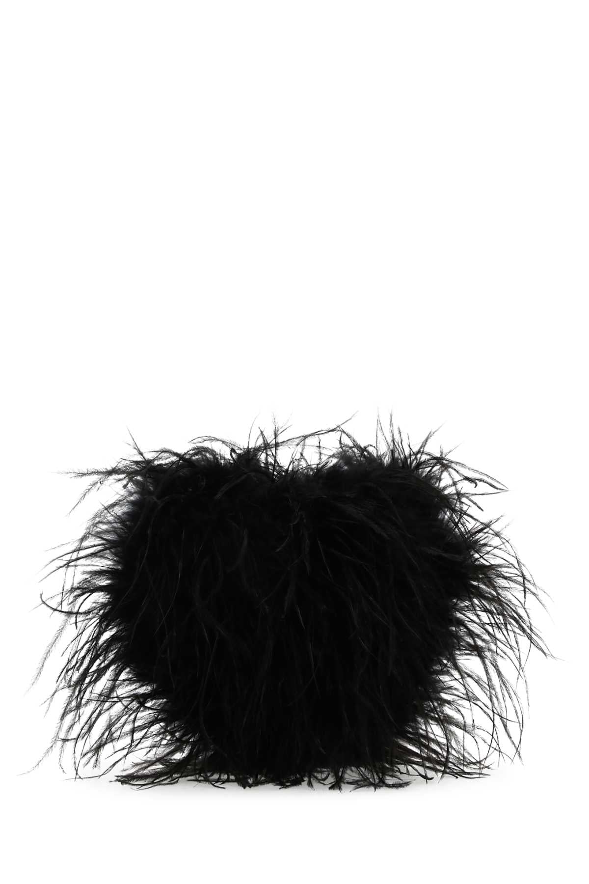 Alexander Wang Women Black Feathers Clutch ALEXANDER WANG