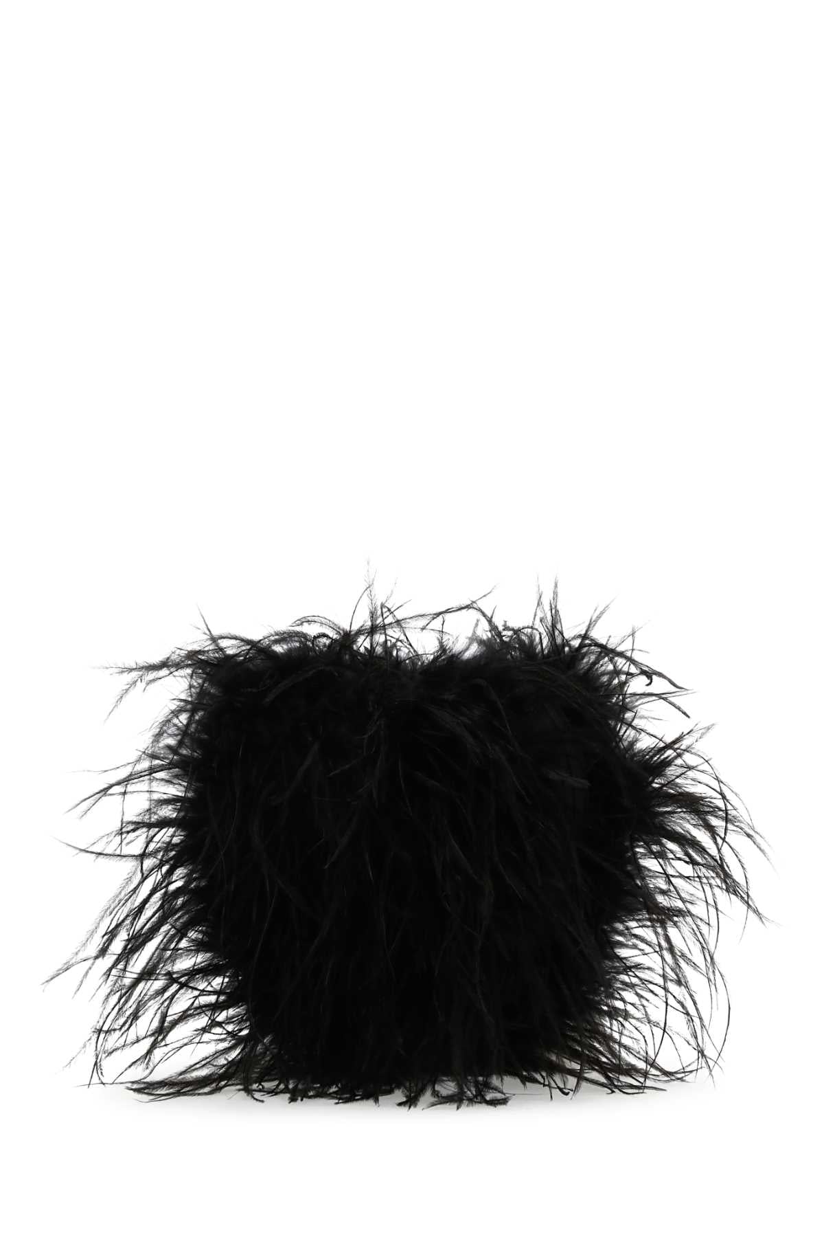 Alexander Wang Women Black Feathers Clutch ALEXANDER WANG