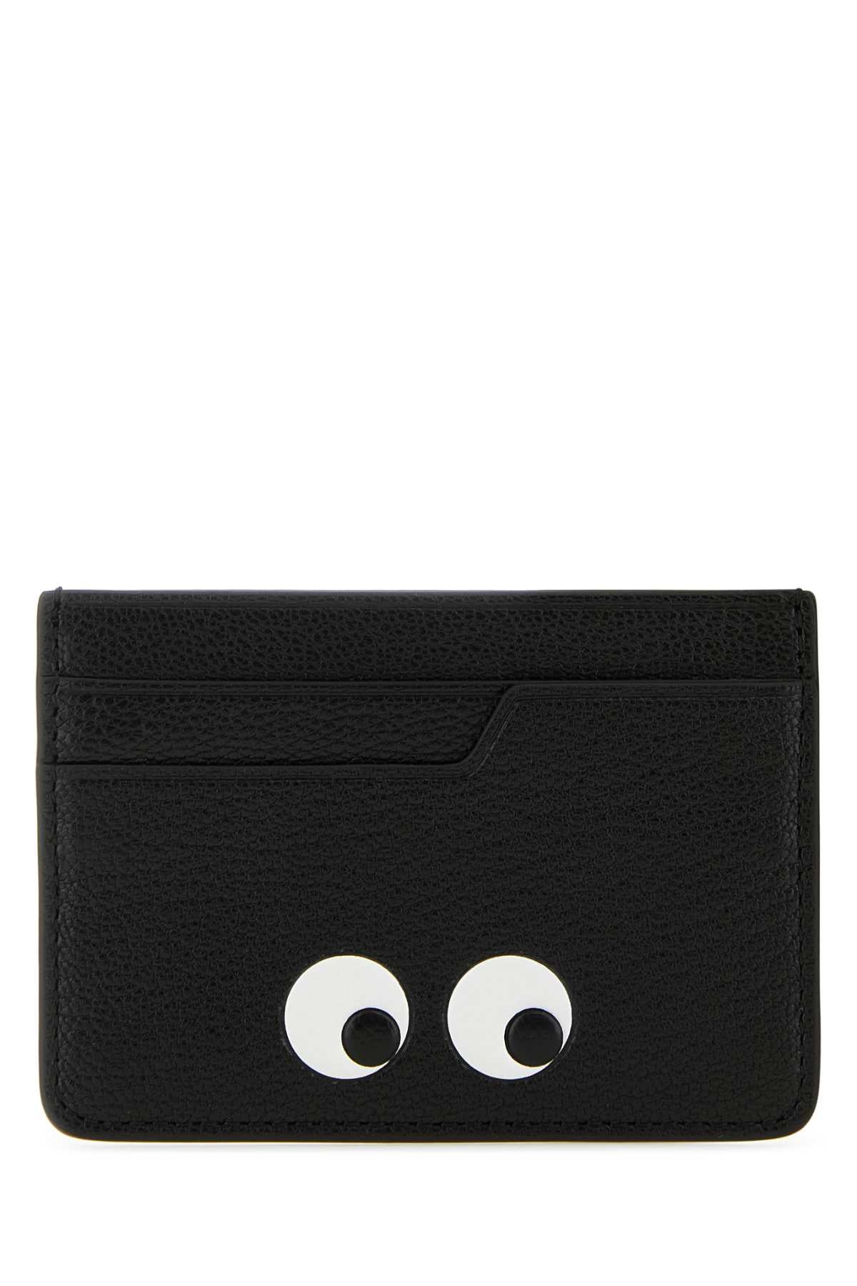 Anya Hindmarch Women Black Leather Card Holder ANYA HINDMARCH