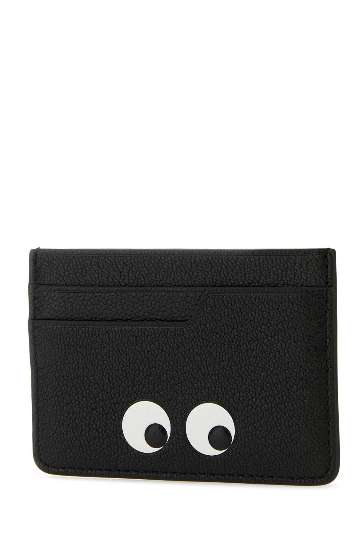 Anya Hindmarch Women Black Leather Card Holder ANYA HINDMARCH