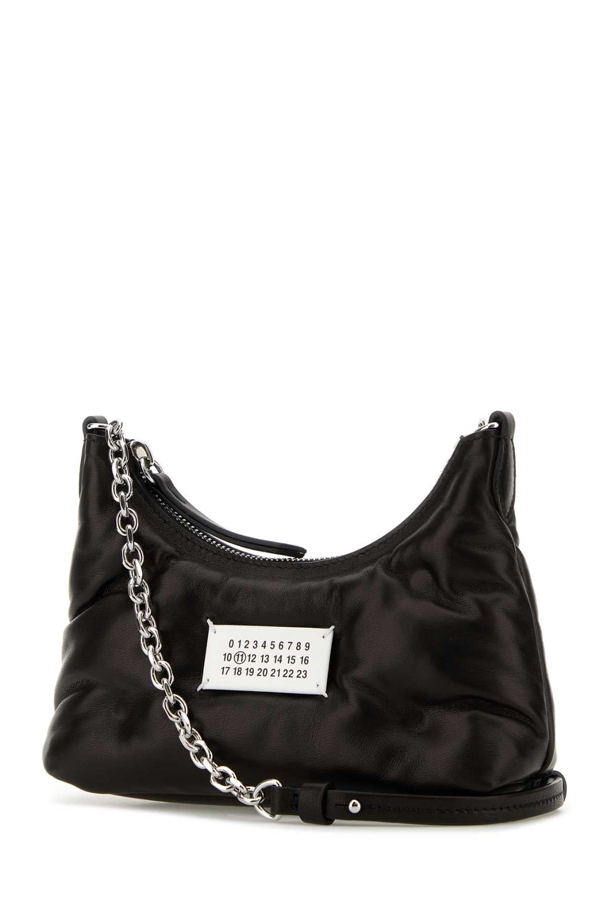 Maison Margiela Women Black Nappa Leather Micro Glam Slam Hobo Shoulder Bag MAISON MARGIELA