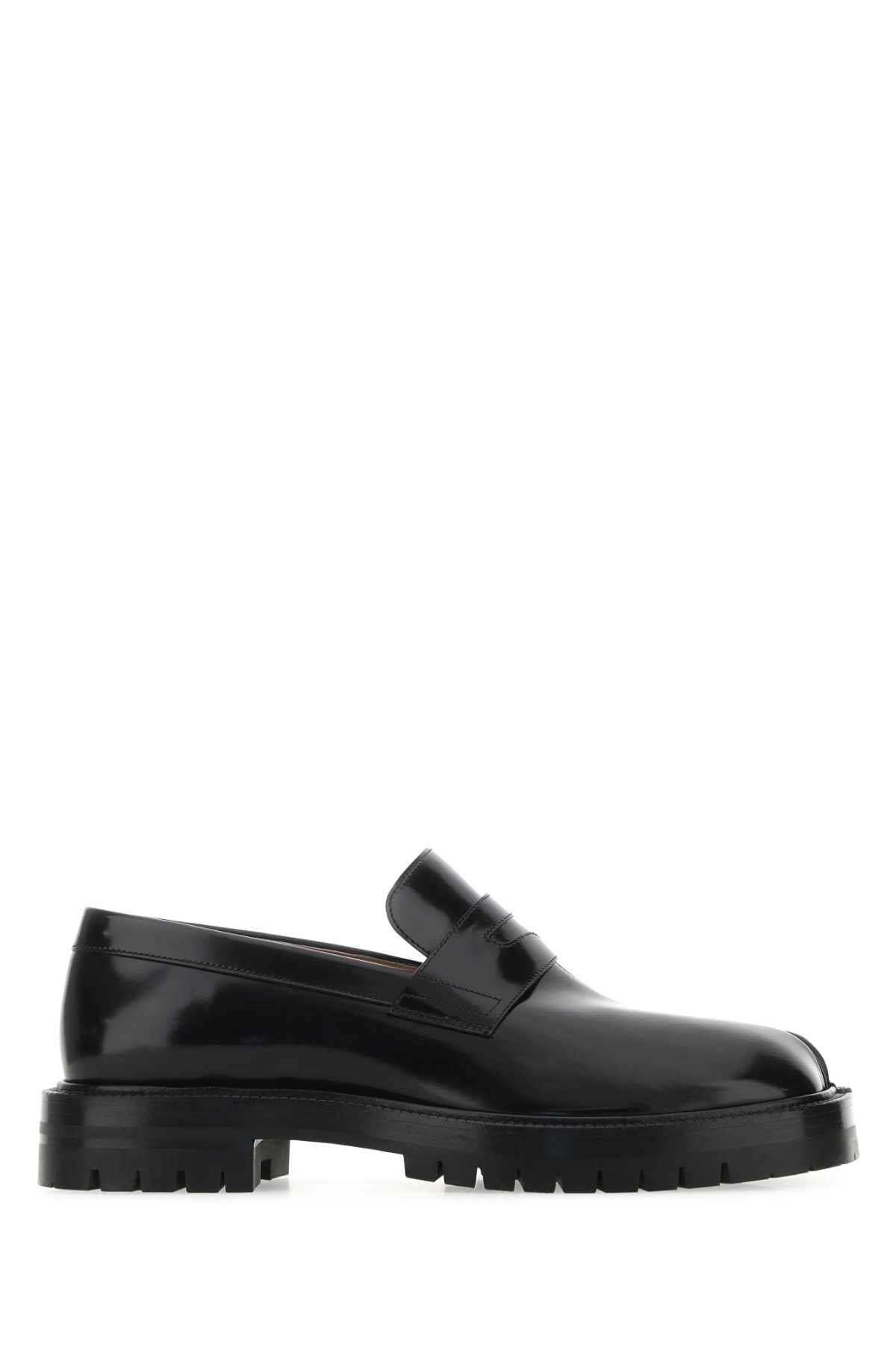 Maison Margiela Men Black Leather Tabi Loafers MAISON MARGIELA