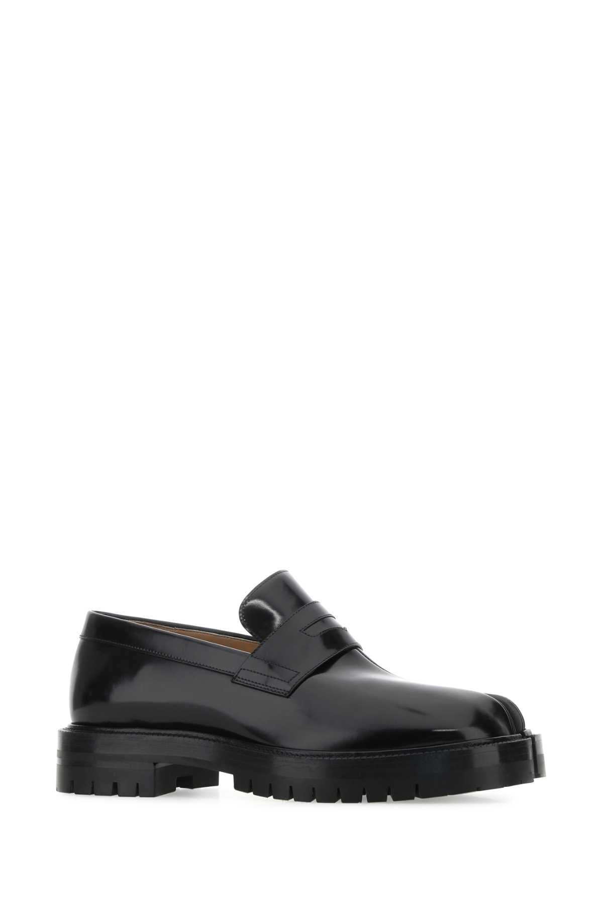 Maison Margiela Men Black Leather Tabi Loafers MAISON MARGIELA