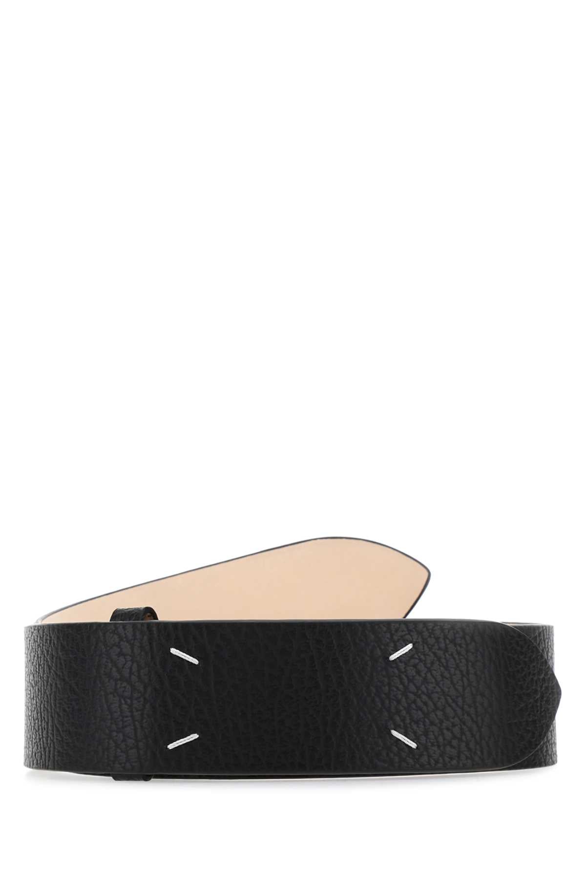 Maison Margiela Women Black Leather Belt MAISON MARGIELA