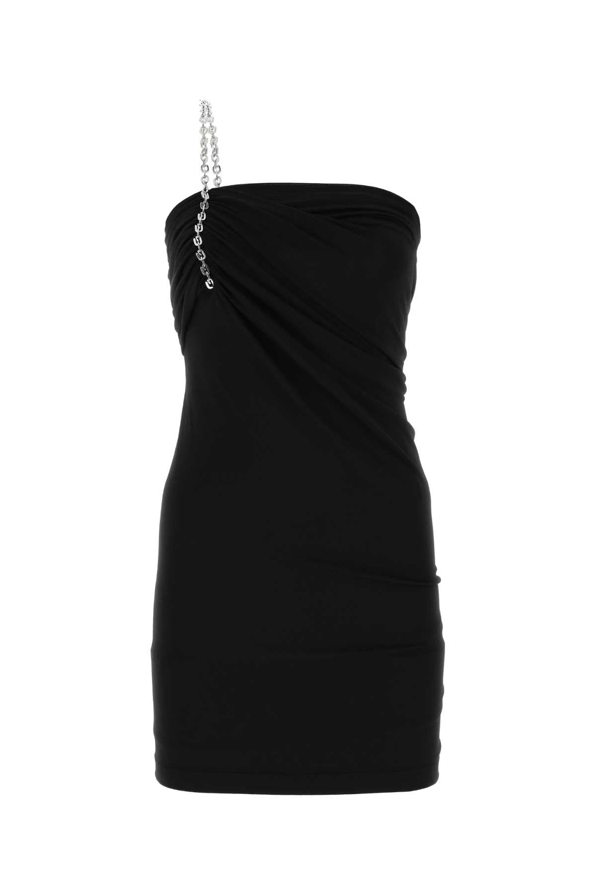 Givenchy Women Black Stretch Viscose Blend Mini Dress GIVENCHY