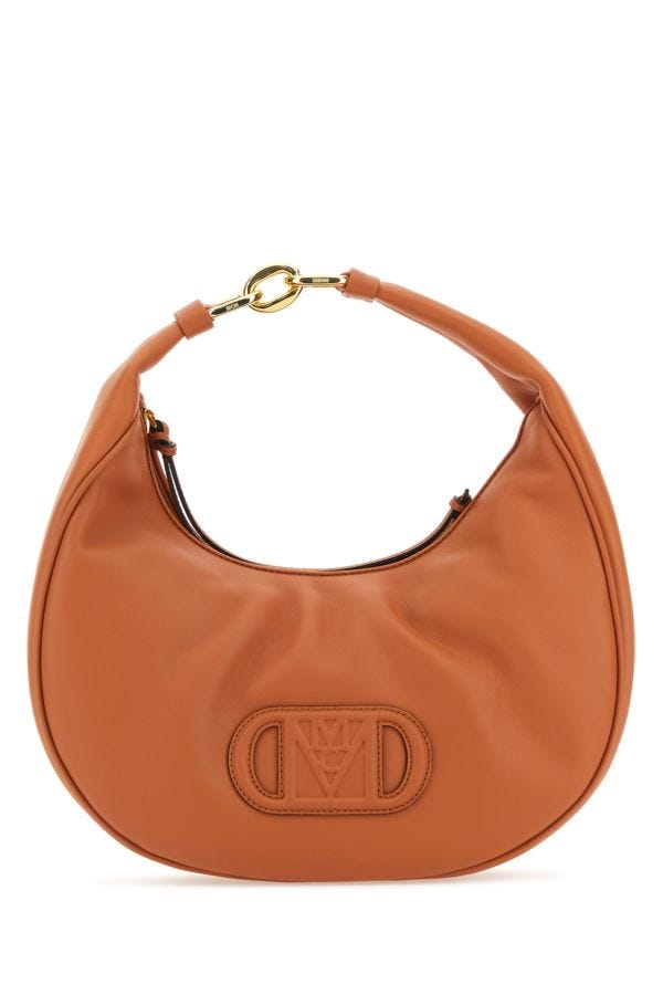Mcm Woman Caramel Nappa Leather Mode Travia Handbag