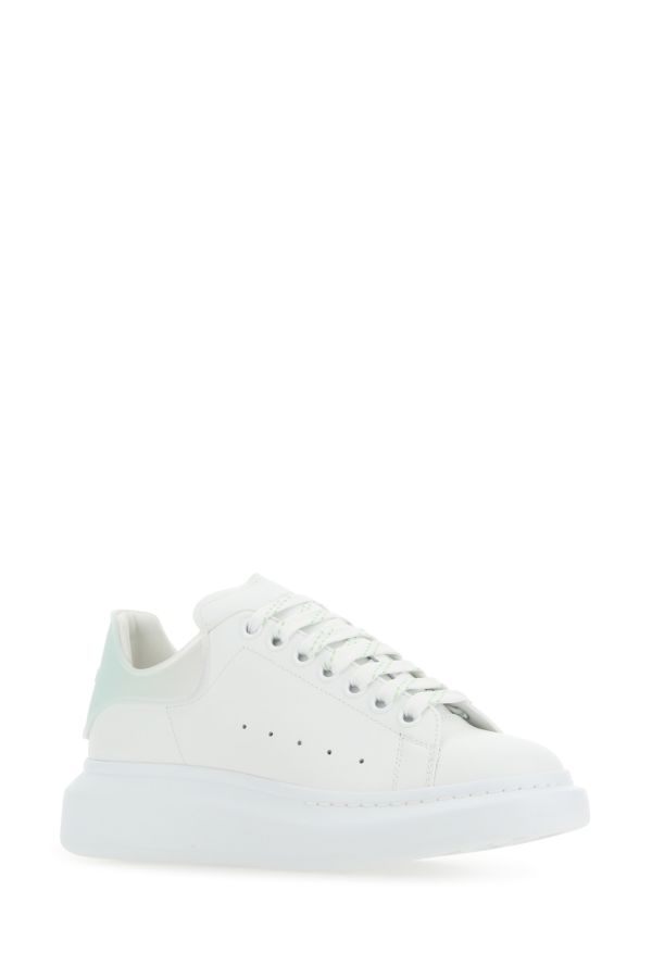 Alexander Mcqueen Man White Leather Sneakers