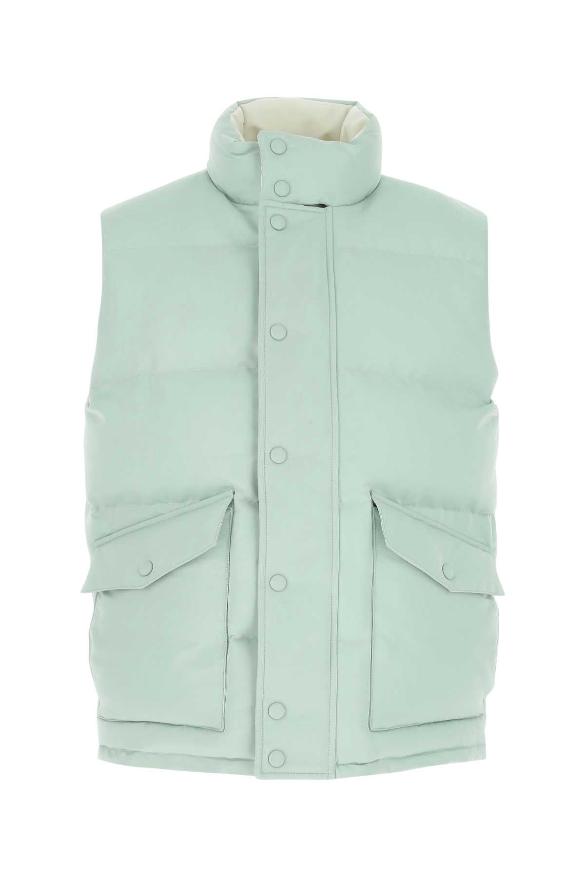 Alexander Mcqueen Men Sea Green Polyester Sleeveless Padded Jacket ALEXANDER MCQUEEN