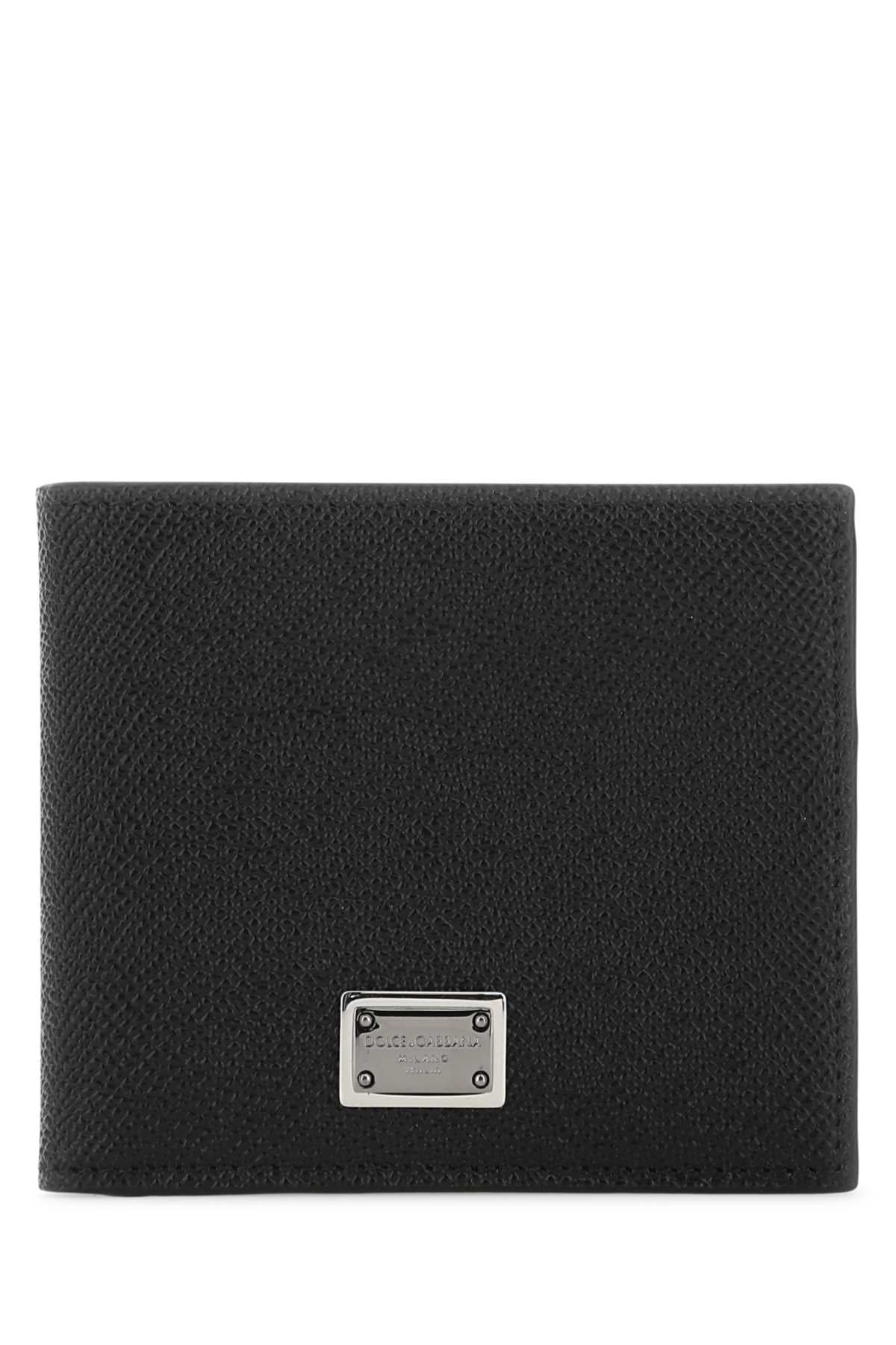 Dolce & Gabbana Men Black Leather Wallet DOLCE & GABBANA