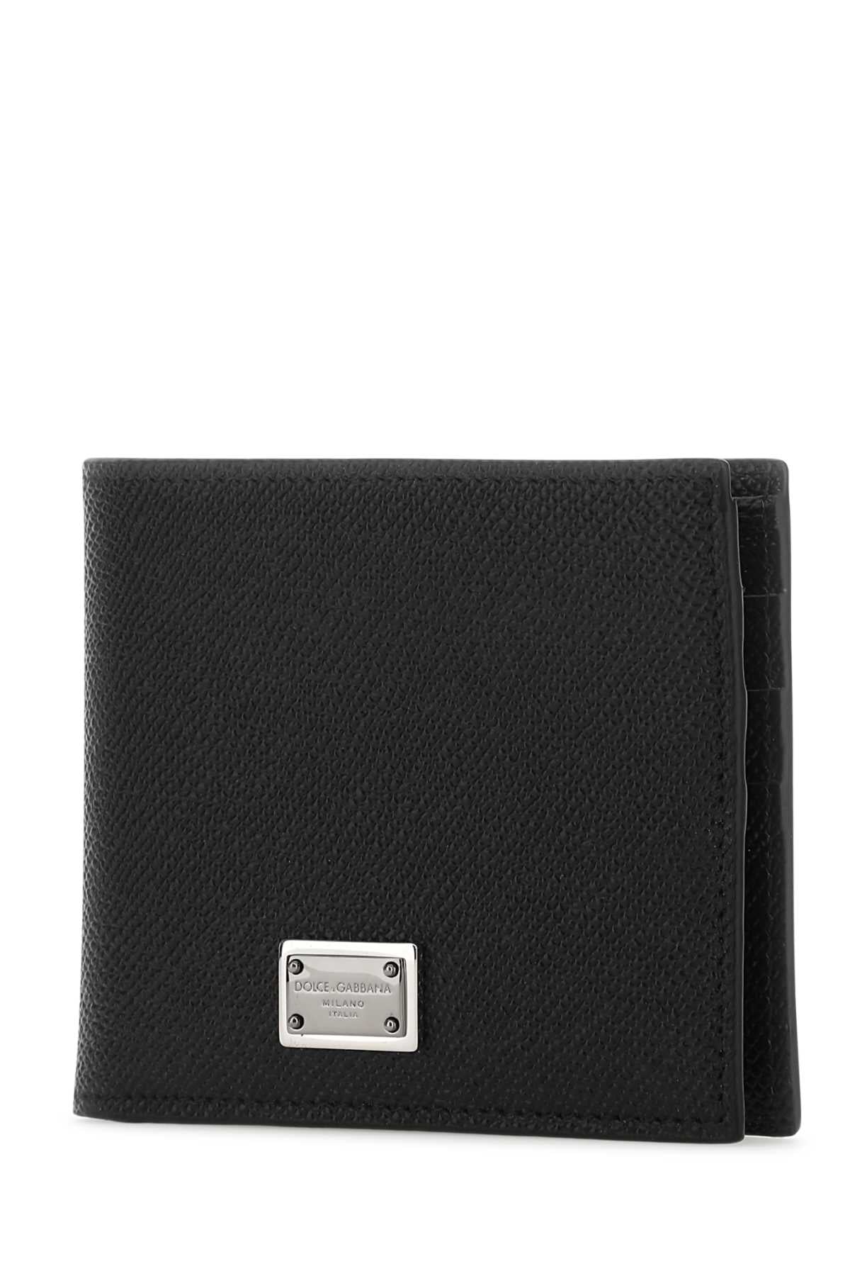 Dolce & Gabbana Men Black Leather Wallet DOLCE & GABBANA