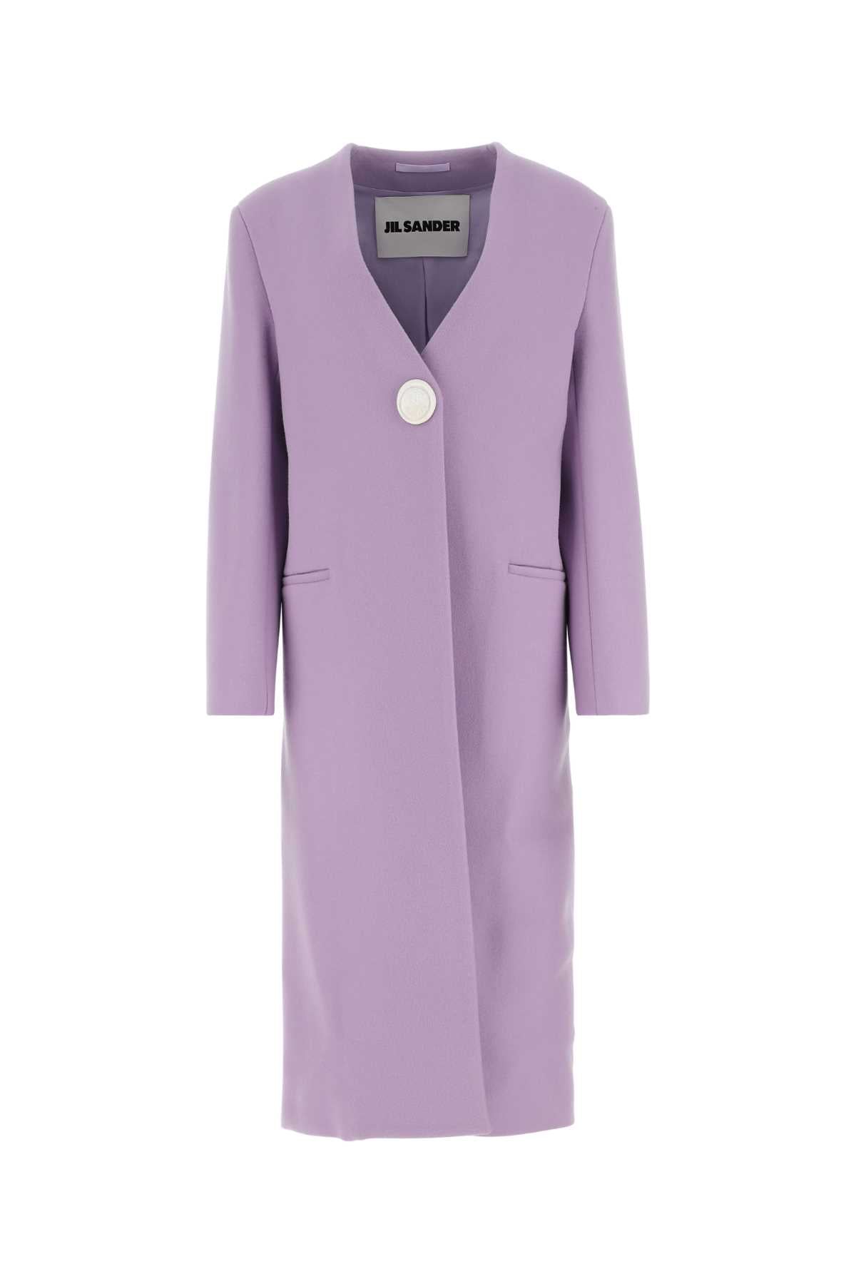 Jil Sander Women Lilac Cashmere Coat JIL SANDER