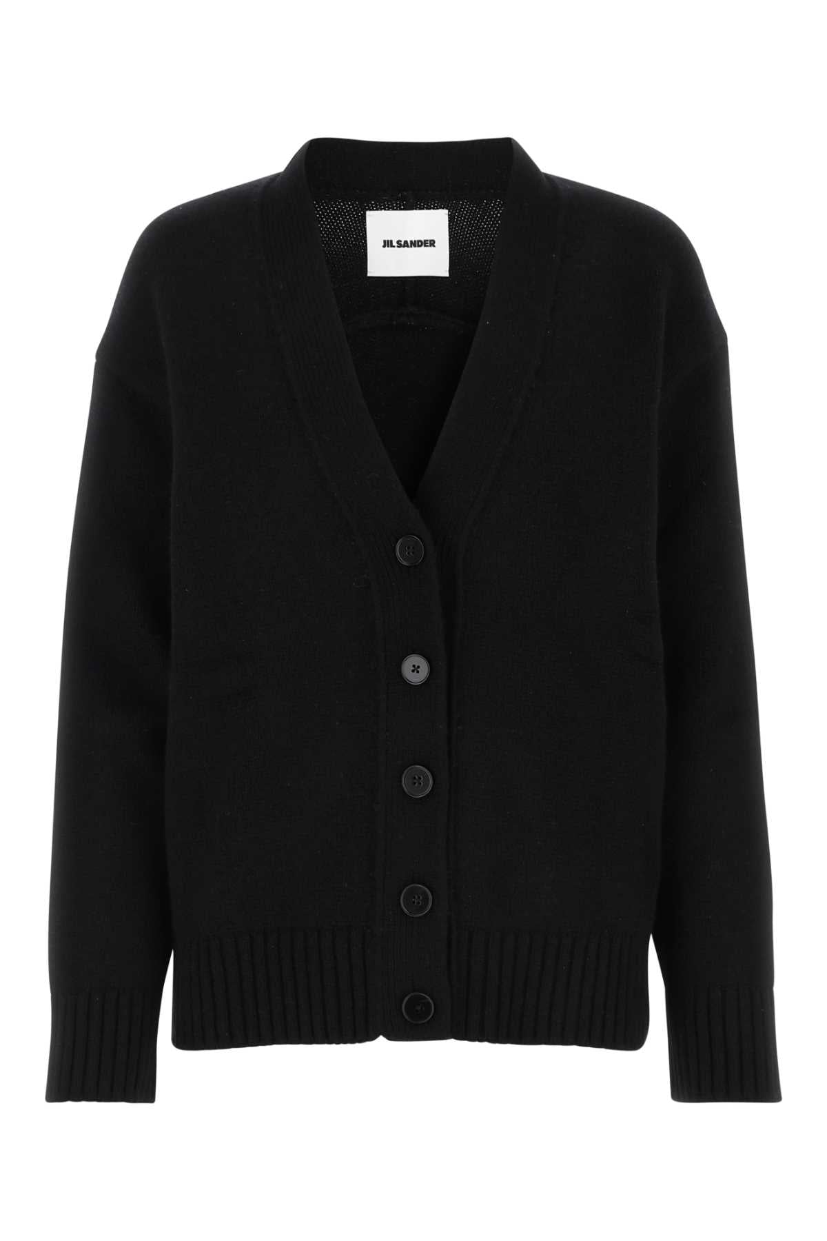 Jil Sander Women Black Cashmere Blend Cardigan JIL SANDER