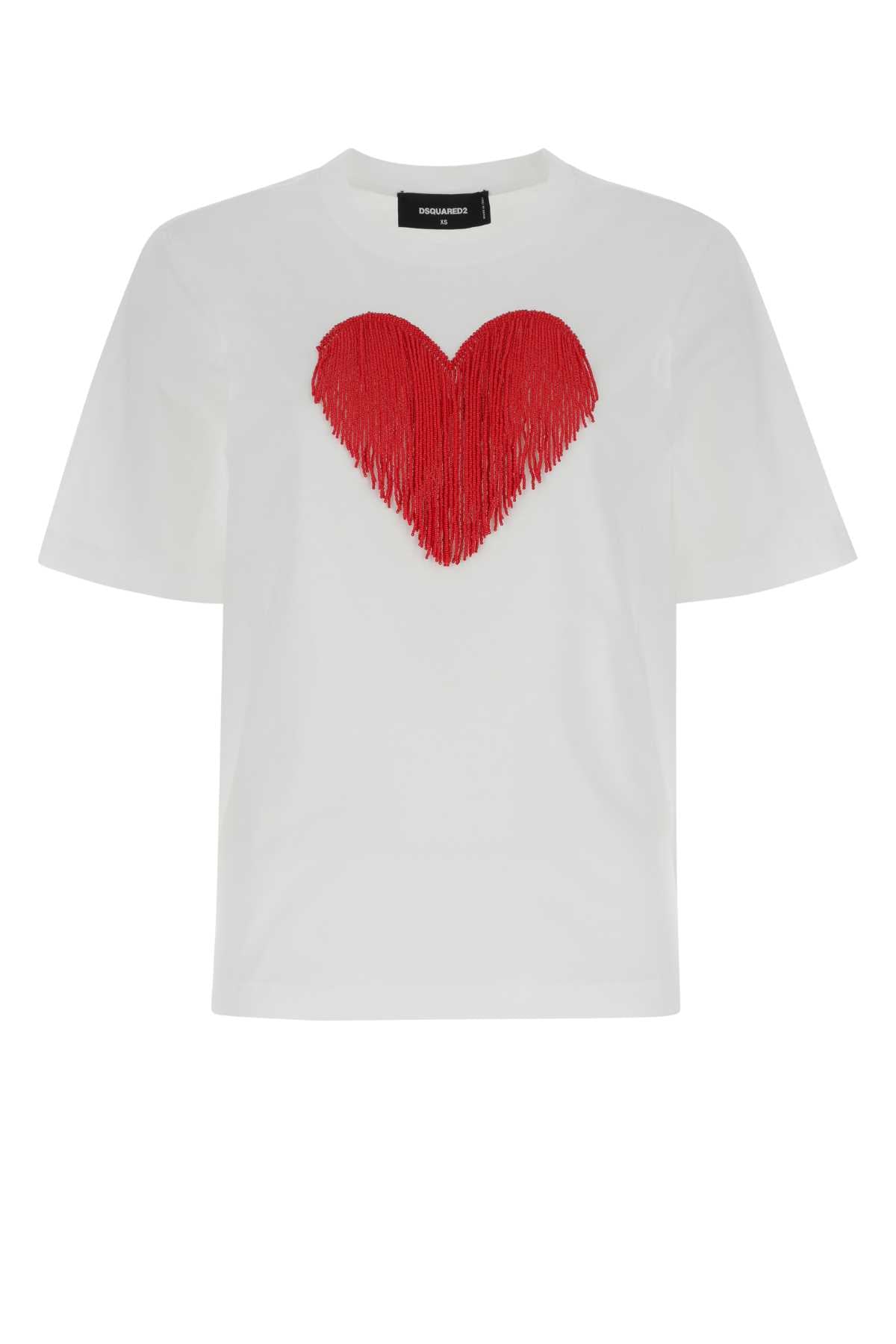 Dsquared Women White Cotton T-Shirt DSQUARED2