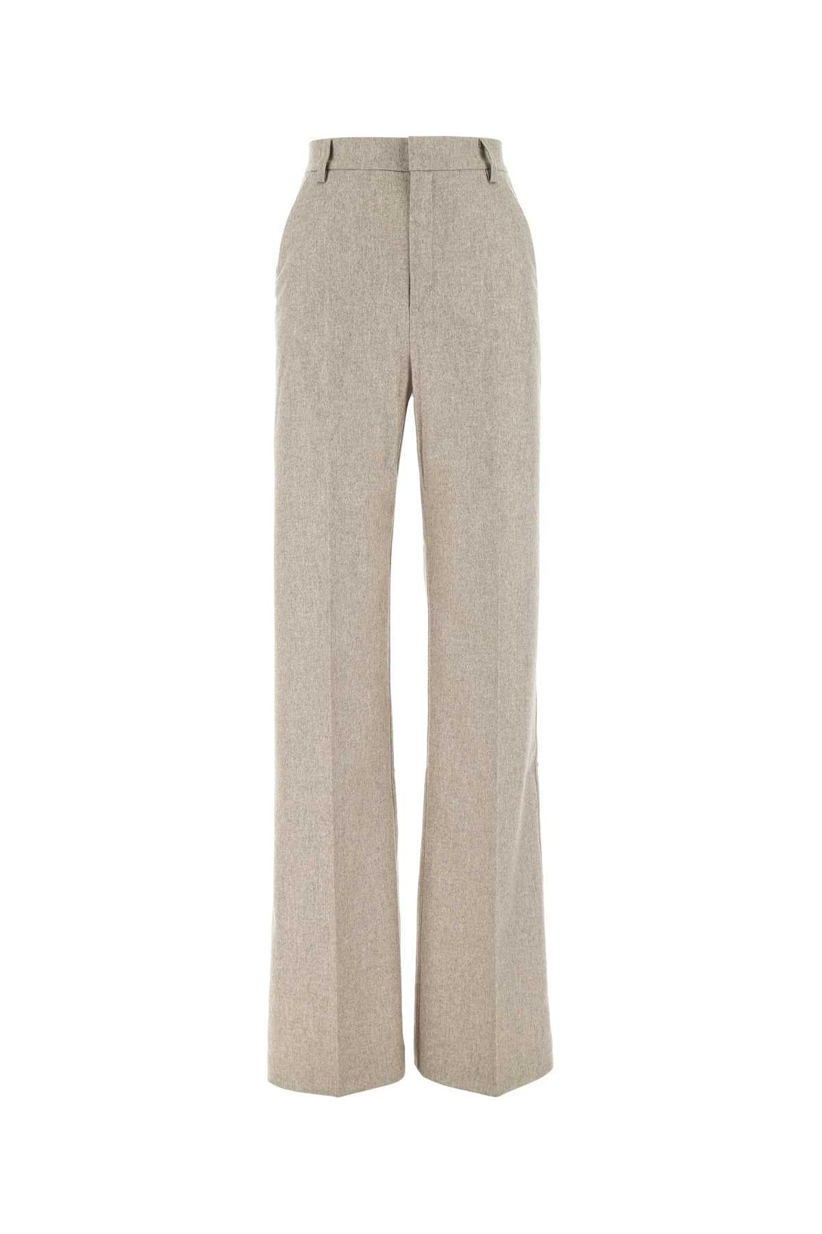 The Andamane Women Melange Grey Stretch Wool Blend Pant THE ANDAMANE