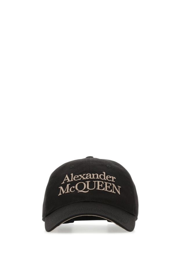 Alexander Mcqueen Man Black Cotton Hat