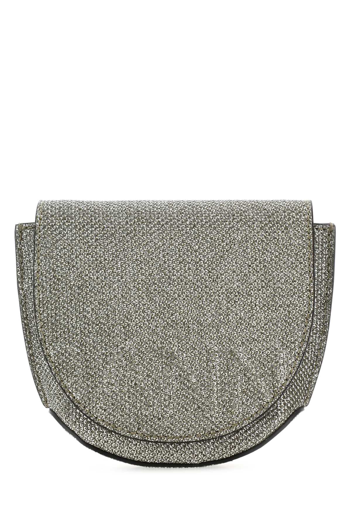 Ganni Women Silver Polyester Nano Banner Crossbody Bag GANNI