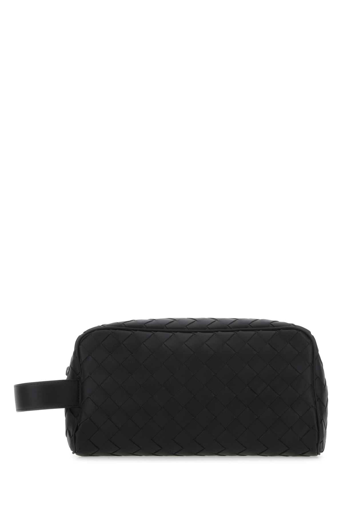 Bottega Veneta Men Black Leather Beauty Case BOTTEGA VENETA