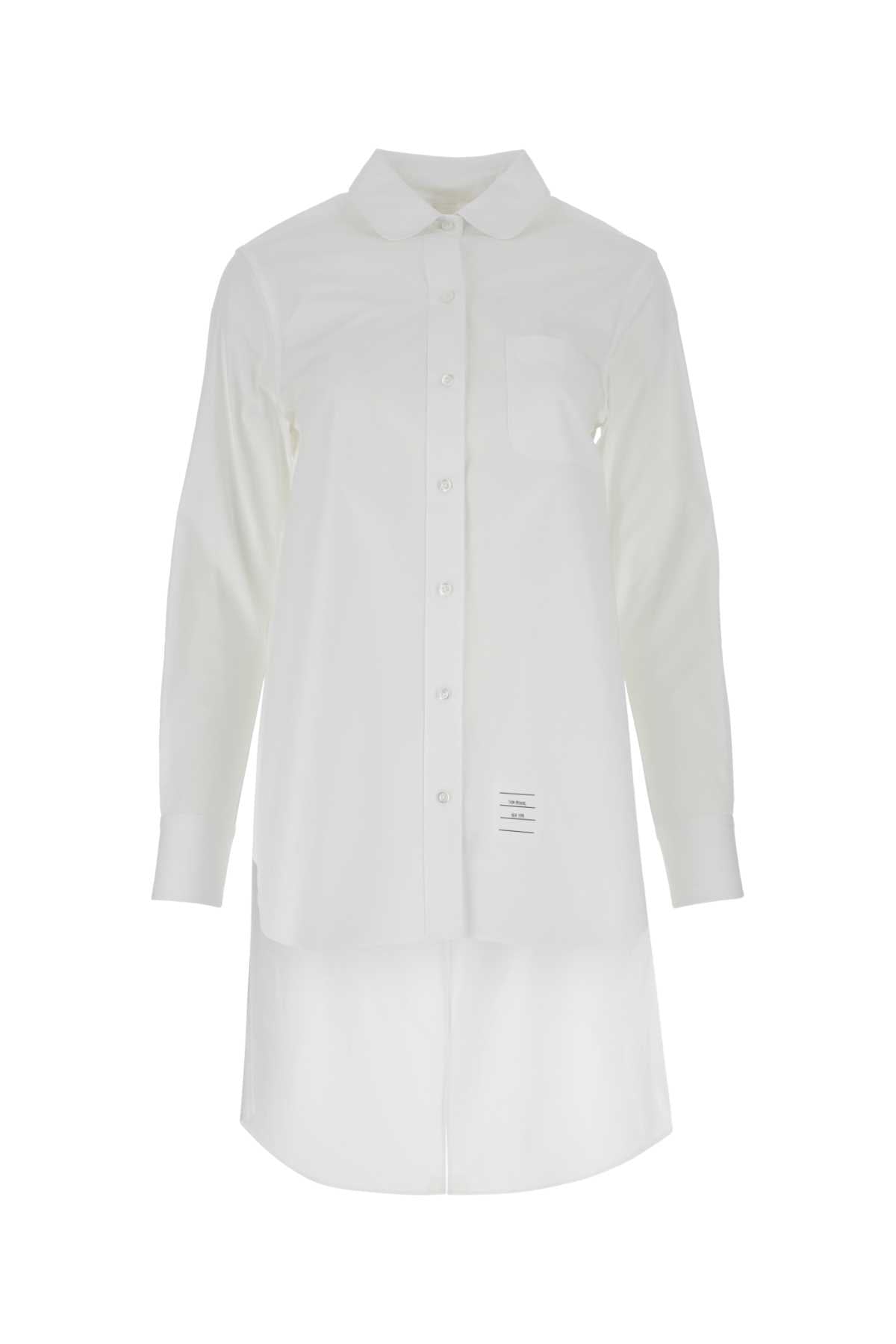 Thom Browne Women White Poplin Oversize Shirt THOM BROWNE