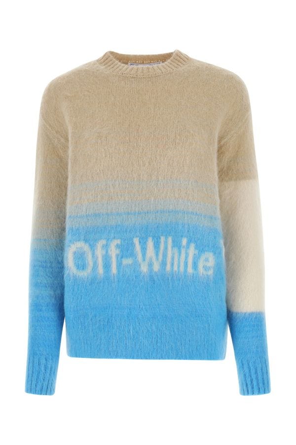Off White Woman Multicolor Mohair Blend Sweater