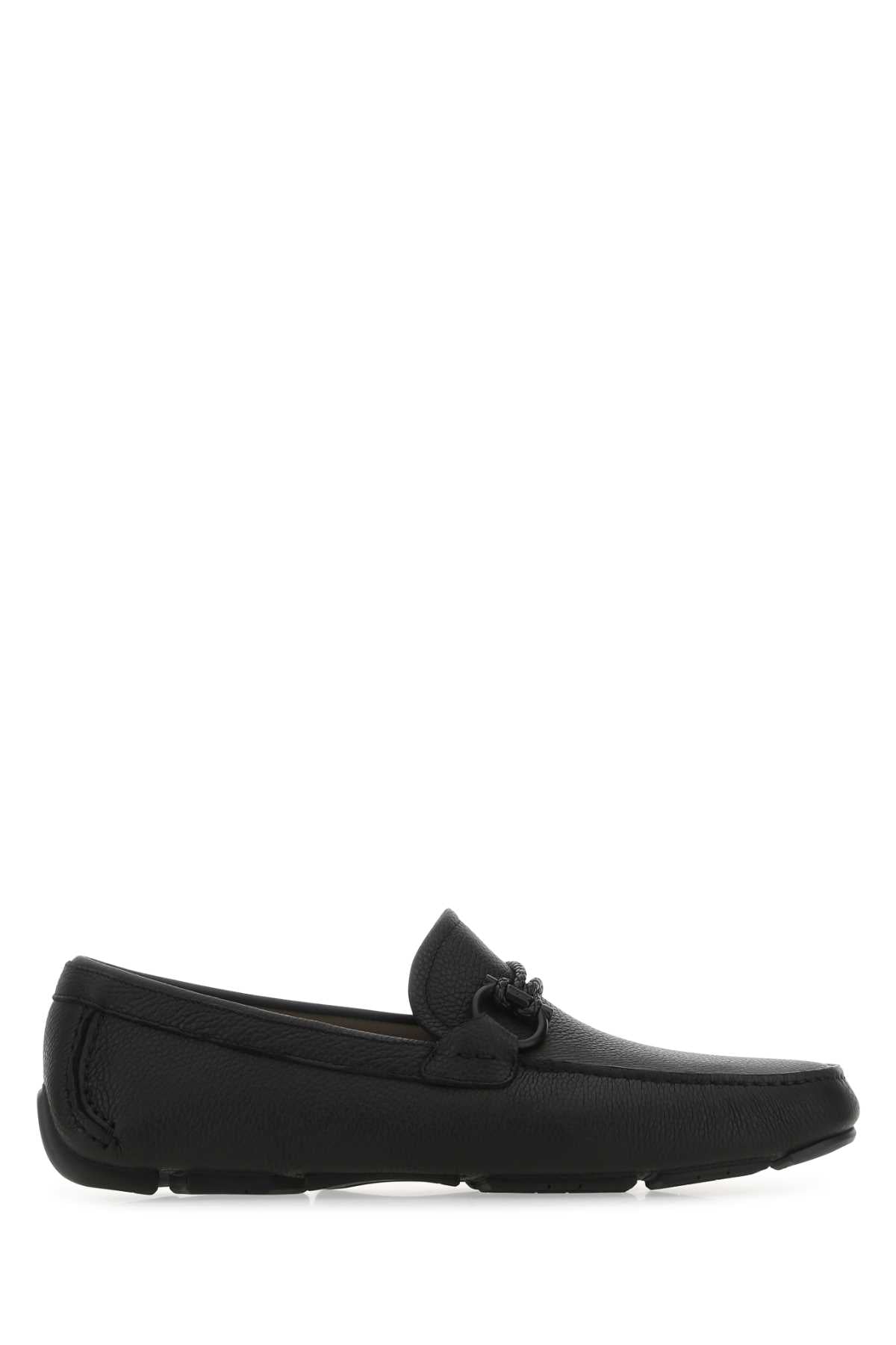 Salvatore Ferragamo Men Black Leather Loafers FERRAGAMO
