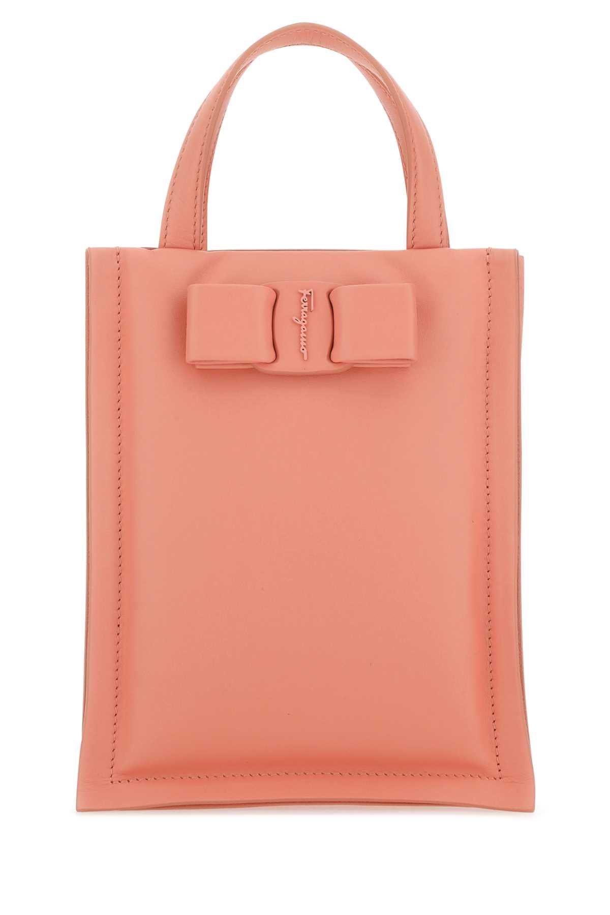 Salvatore Ferragamo Women Salmon Nappa Leather Mini Viva Bow Handbag FERRAGAMO