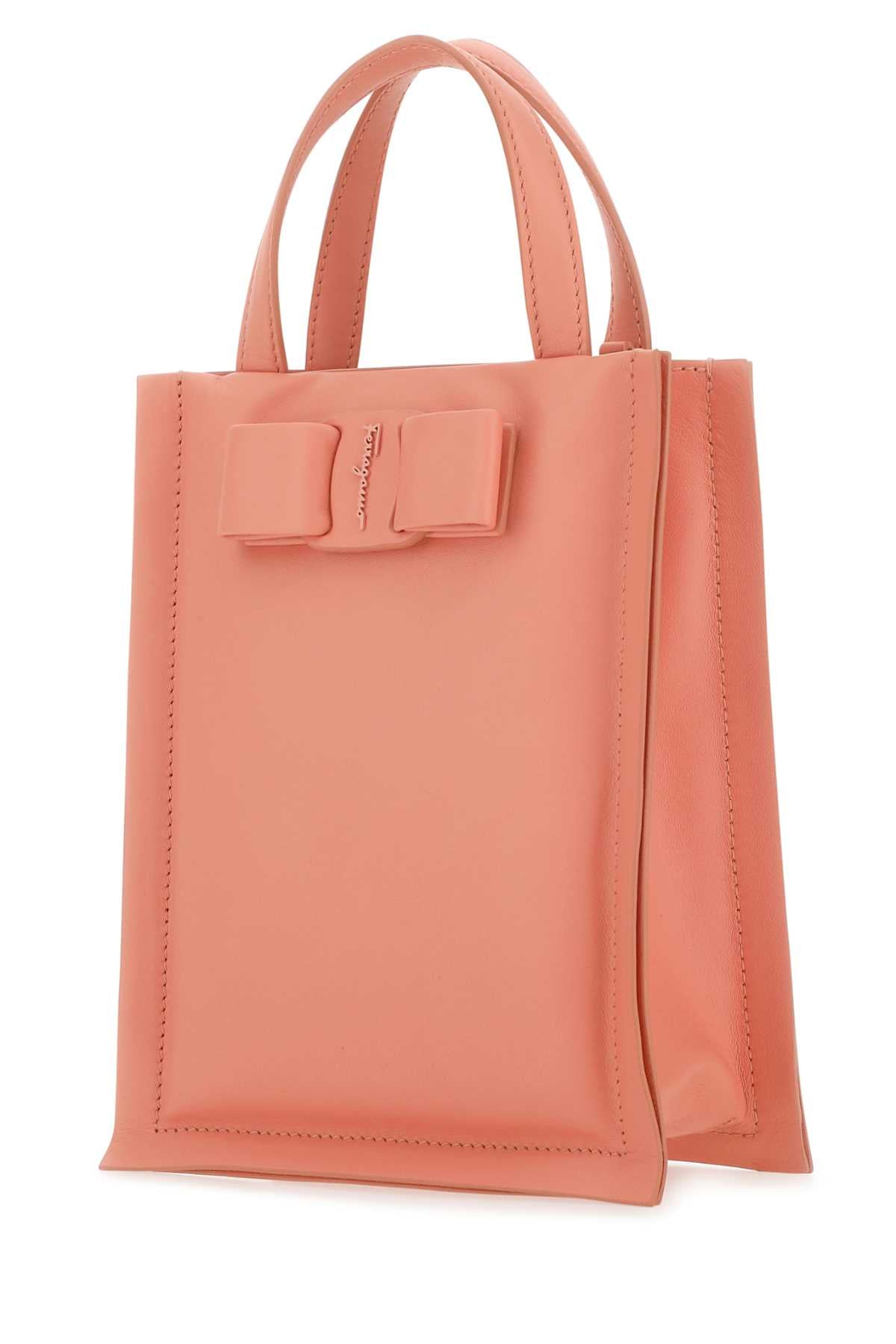 Salvatore Ferragamo Women Salmon Nappa Leather Mini Viva Bow Handbag FERRAGAMO