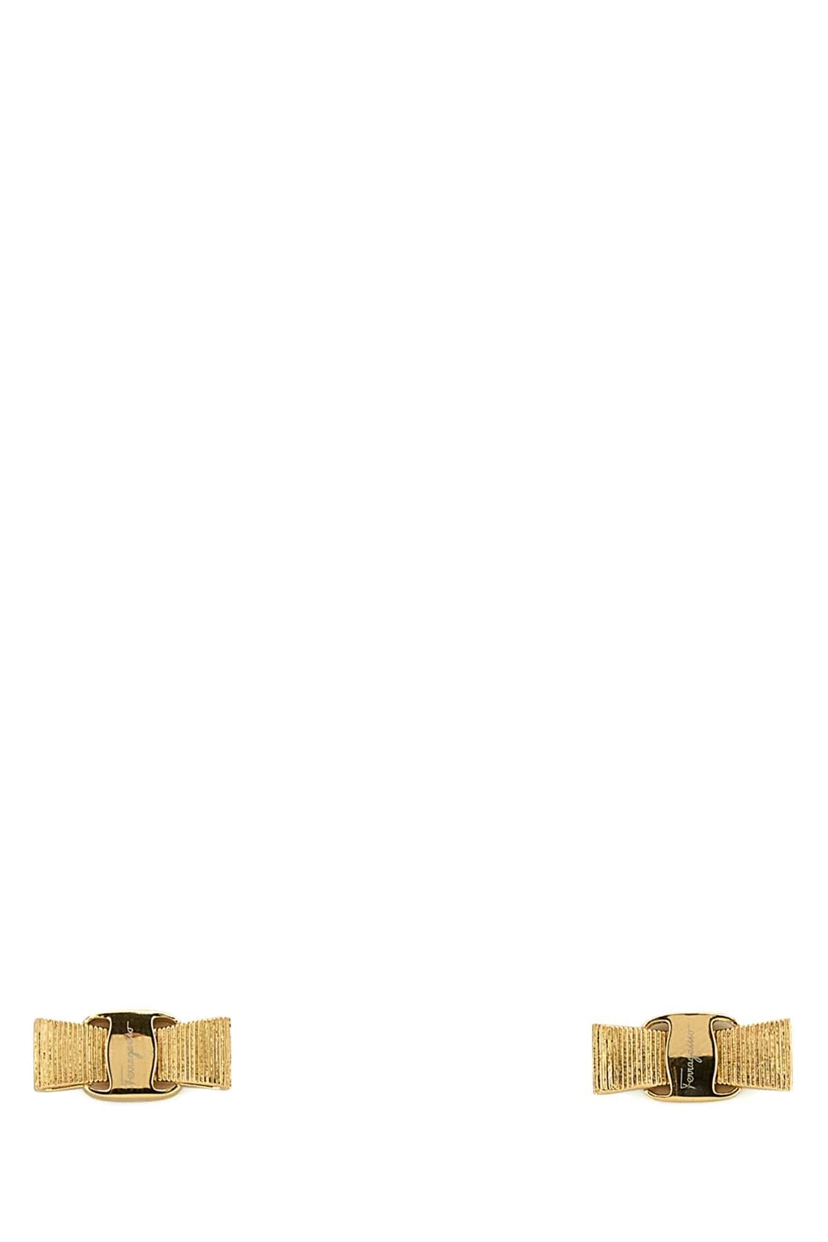 Salvatore Ferragamo Women Gold Metal Vara Earrings FERRAGAMO