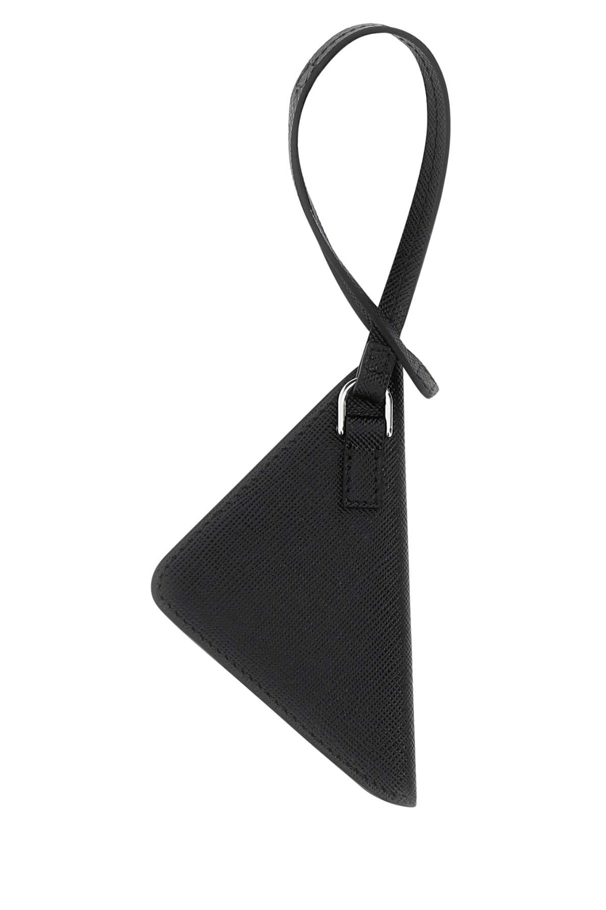 Prada Men Black Leather Name Tag PRADA