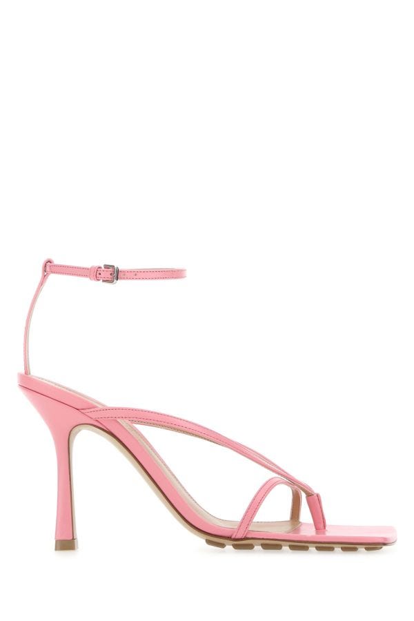Bottega Veneta Woman Pink Leather Stretch Sandals